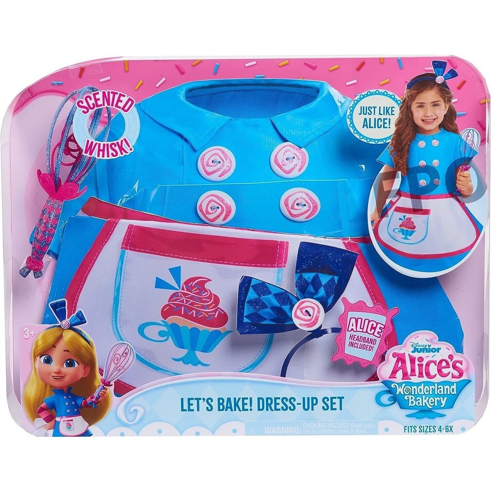 NIB Disney Junior Alice's Wonderland Bakery Let's Bake! Dress Up Set, Ages 3 Up - Picture 2 of 5